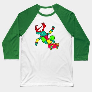 Skate Deer Baseball T-Shirt